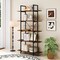 Costway 1/2 PCS 5-Tier Bookshelf 62" Tall Vintage Industrial Bookcase with Open Storage Shelves